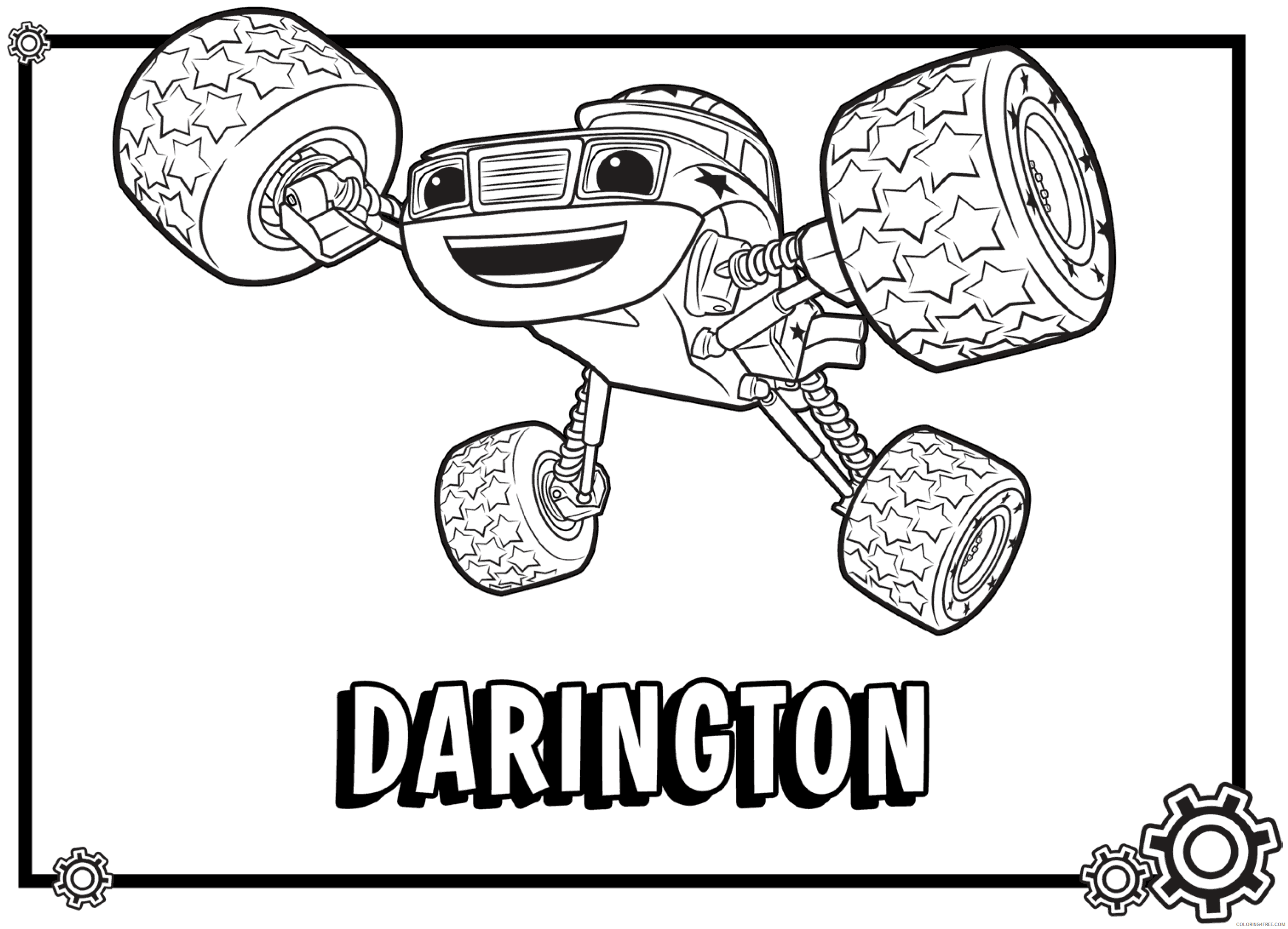 Blaze and the Monster Machines Coloring Pages TV Film Darington Printable 2020 00855 Coloring4free