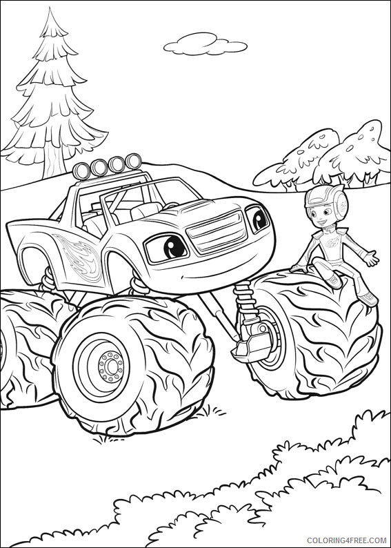 Blaze and the Monster Machines Coloring Pages TV Film Free Blaze Printable 2020 00857 Coloring4free