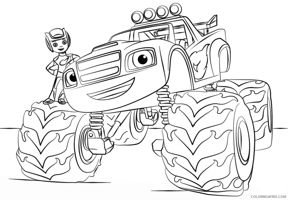 Blaze and the Monster Machines Coloring Pages TV Film Free Printable 2020 00856 Coloring4free