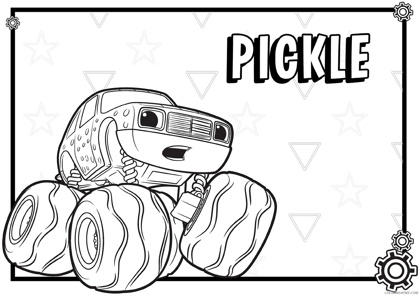 Blaze and the Monster Machines Coloring Pages TV Film Pickle Printable 2020 00860 Coloring4free