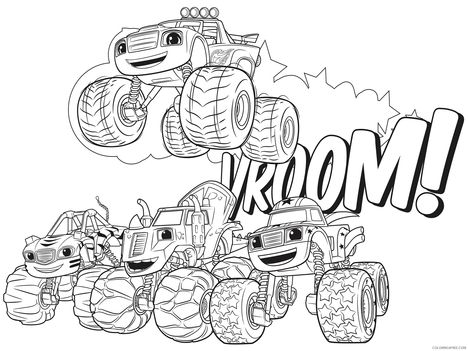 Blaze and the Monster Machines Coloring Pages TV Film Printable 2020 00835 Coloring4free