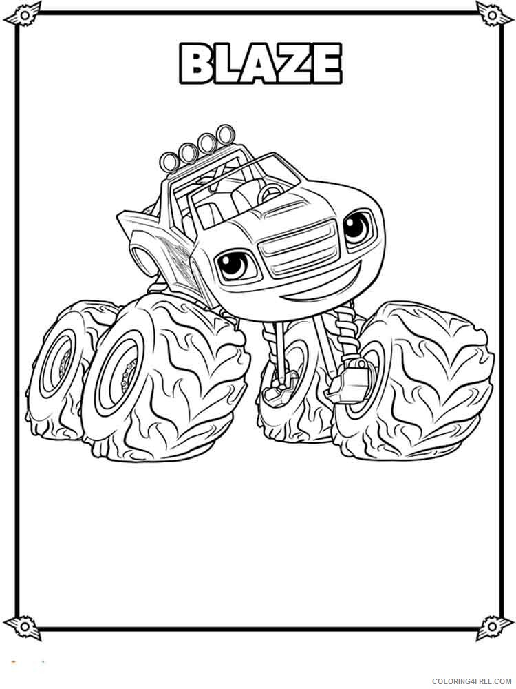 Blaze And The Monster Machines Characters Coloring Pages