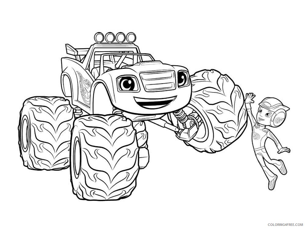 Blaze and the Monster Machines Coloring Pages TV Film Printable 2020 ...