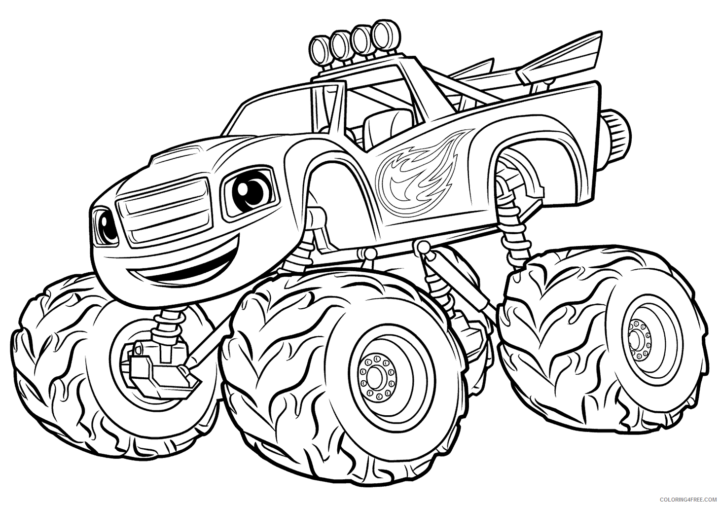 Blaze and the Monster Machines Coloring Pages TV Film Printable 2020 00861 Coloring4free