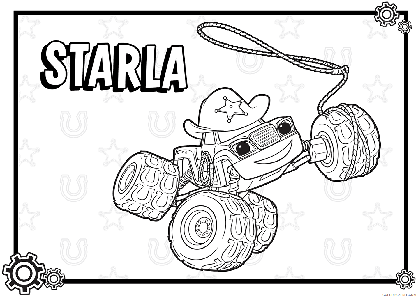 Blaze and the Monster Machines Coloring Pages TV Film Starla Printable 2020 00862 Coloring4free