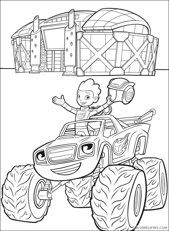 Blaze and the Monster Machines Coloring Pages TV Film aj on blaze 2020 00831 Coloring4free