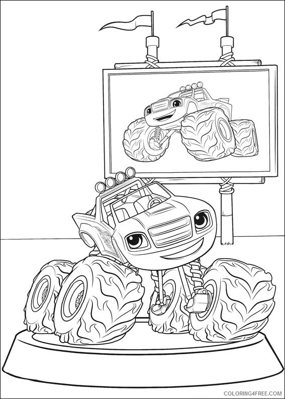 Blaze and the Monster Machines Coloring Pages TV Film blaze on the screen 2020 00827 Coloring4free