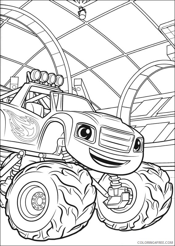 Blaze and the Monster Machines Coloring Pages TV Film happy blaze 2020 00828 Coloring4free