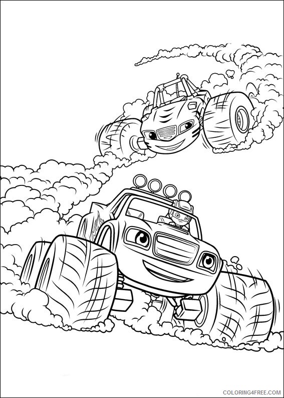 Blaze and the Monster Machines Coloring Pages TV Film stripes racing 2020 00826 Coloring4free