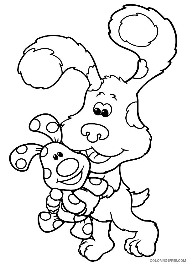 Blues Clues Coloring Pages TV Film Blues Clues Holding Magenta Printable 2020 00911 Coloring4free