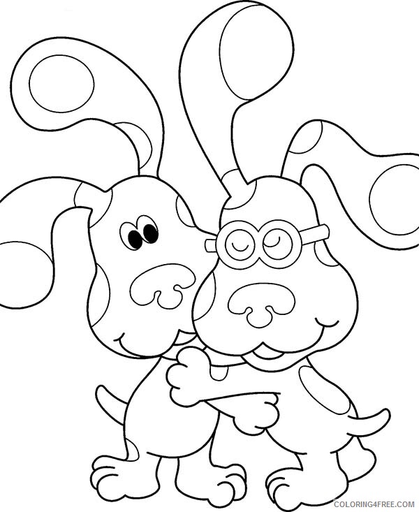 Blues Clues Coloring Pages TV Film Blues Clues Hug His Friend Printable 2020 00912 Coloring4free