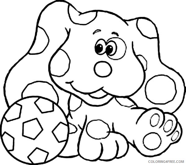 Blues Clues Coloring Pages TV Film Blues Clues Playing Football Printable 2020 00918 Coloring4free