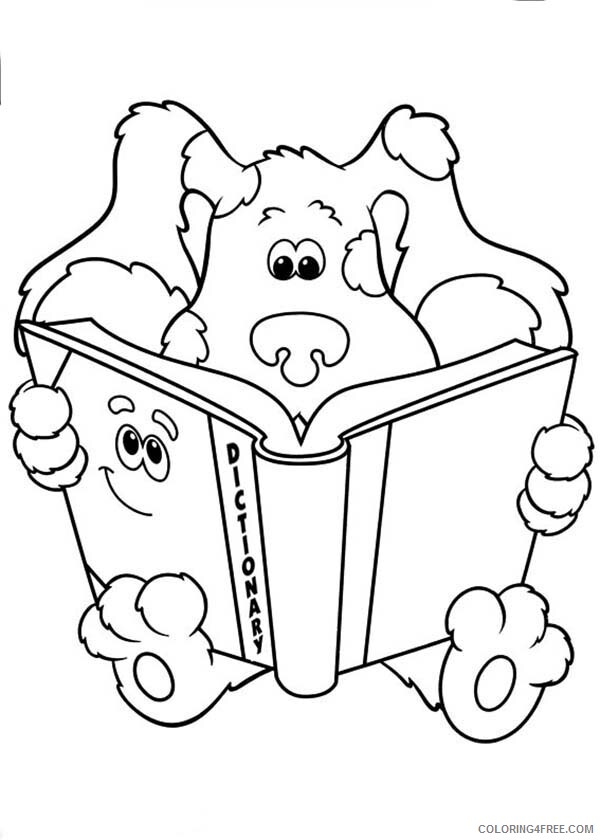 Blues Clues Coloring Pages TV Film Blues Clues Read a Dictionary 2020 00921 Coloring4free