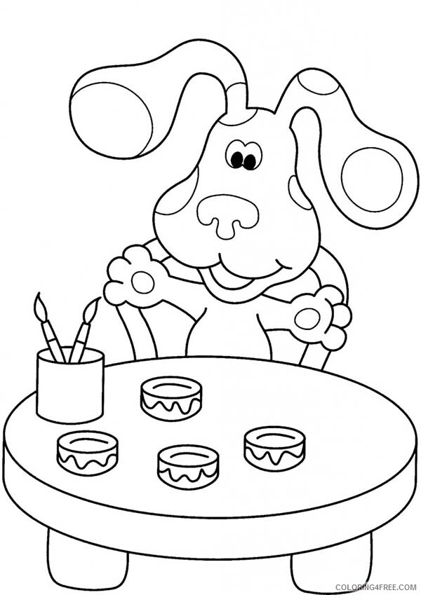 Blues Clues Coloring Pages TV Film Blues Clues the Painter Printable 2020 00922 Coloring4free