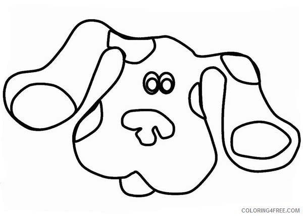 Blues Clues Coloring Pages TV Film Picture of Blues Clues Head 2020 00929 Coloring4free
