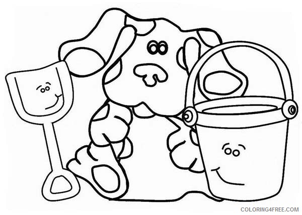 Blues Clues Coloring Pages TV Film Play with Pail and Shovel Printable 2020 00920 Coloring4free
