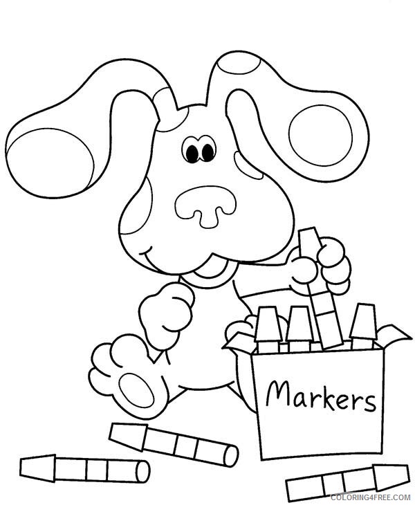 Blues Clues Coloring Pages TV Film Playing Magic Marker Printable 2020 00919 Coloring4free