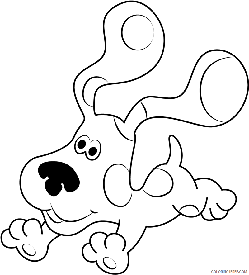 Blues Clues Coloring Pages TV Film blue clues running Printable 2020 00868 Coloring4free
