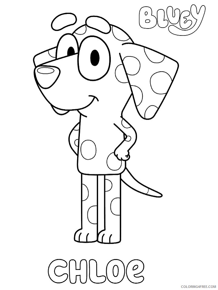 Bluey Coloring Pages TV Film dalmatian chloe Printable 2020 00932 Coloring4free