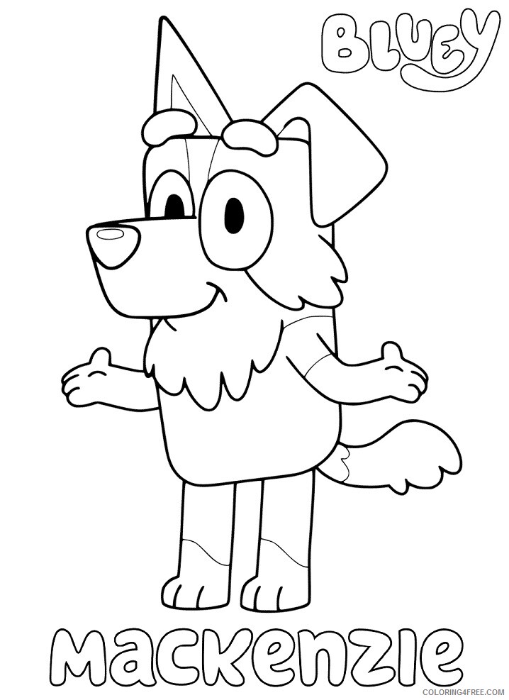 Bluey Coloring Pages TV Film mackenzie from blueys Printable 2020 00933 Coloring4free