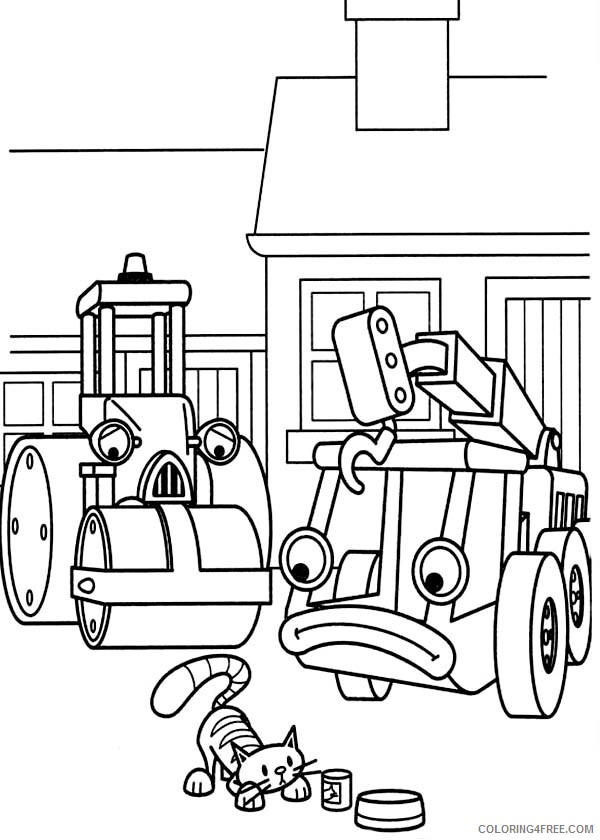 Bob the Builder Coloring Pages TV Film Lofty and Roley Watch Pet Play 2020 01143 Coloring4free