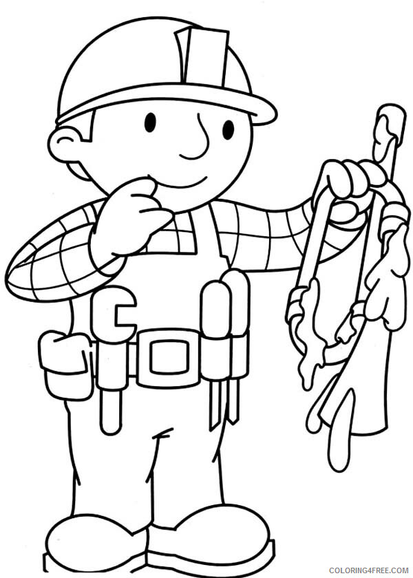 Bob the Builder Coloring Pages TV Film Remove Broken Part of Machine 2020 01128 Coloring4free