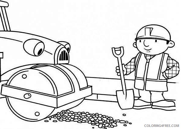 Bob the Builder Coloring Pages TV Film Roley Helps Bob Repair the Road 2020 01149 Coloring4free