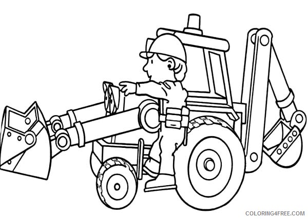 Bob the Builder Coloring Pages TV Film Working with Scoop Printable 2020 01135 Coloring4free