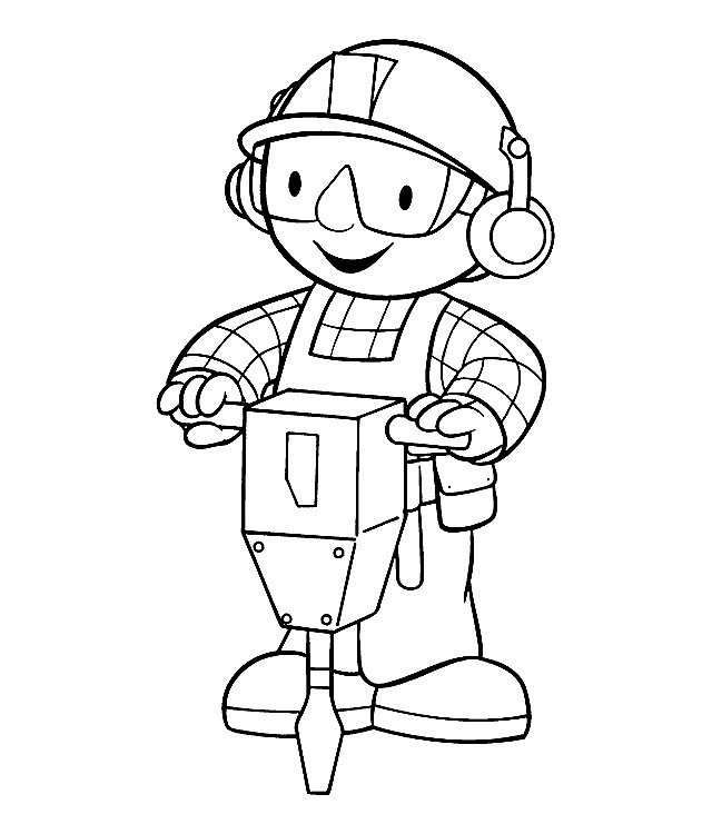 Bob the Builder Coloring Pages TV Film bob the builder working Printable 2020 01132 Coloring4free