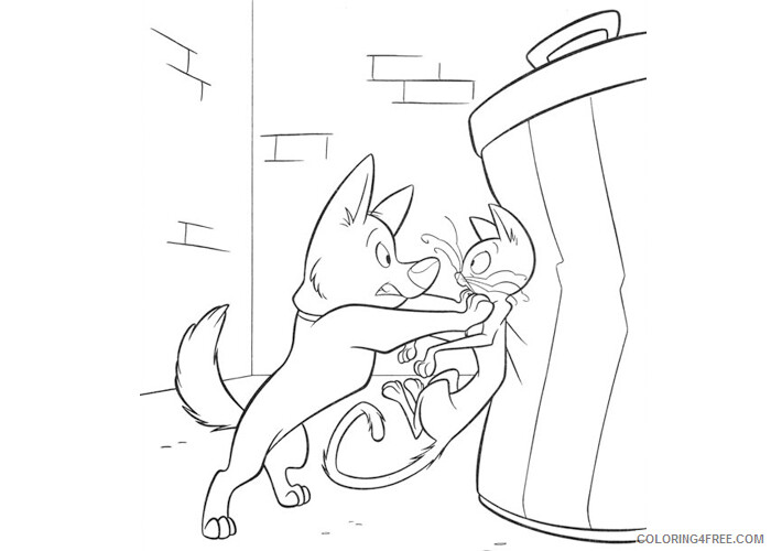 Bolt Coloring Pages TV Film Mittens and Bolt Printable 2020 01245 Coloring4free