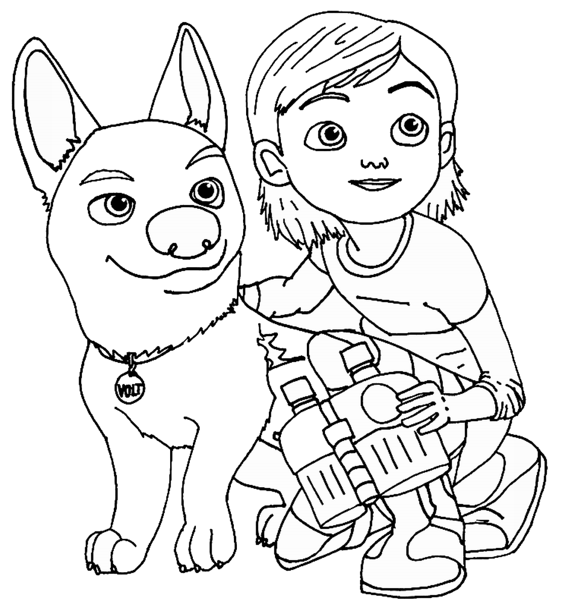 Bolt Coloring Pages TV Film bolt Copy Printable 2020 01159 Coloring4free