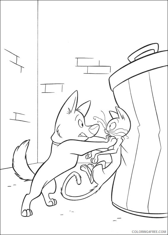 Bolt Coloring Pages TV Film bolt and mittens Printable 2020 01196 Coloring4free