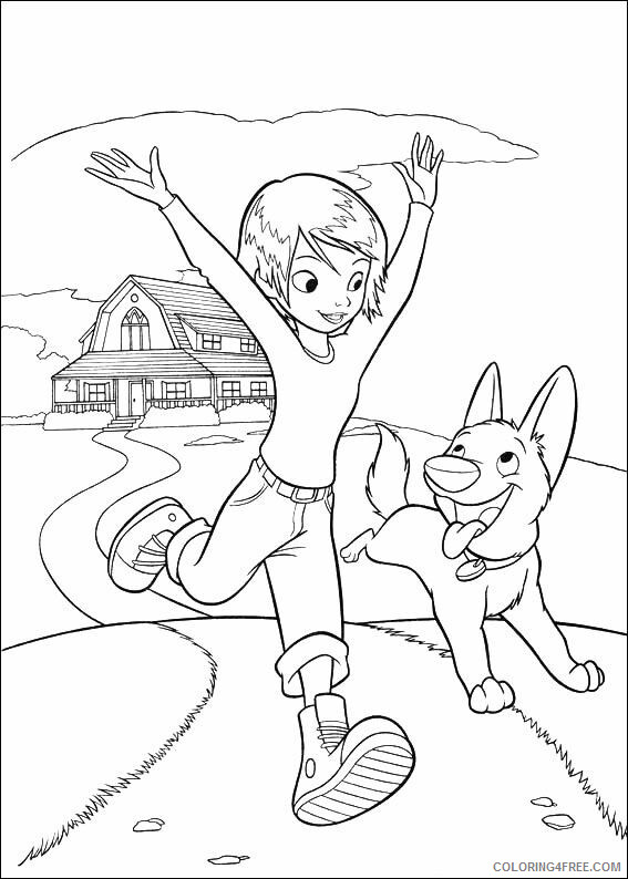 Bolt Coloring Pages TV Film bolt and penny running Printable 2020 01200 Coloring4free