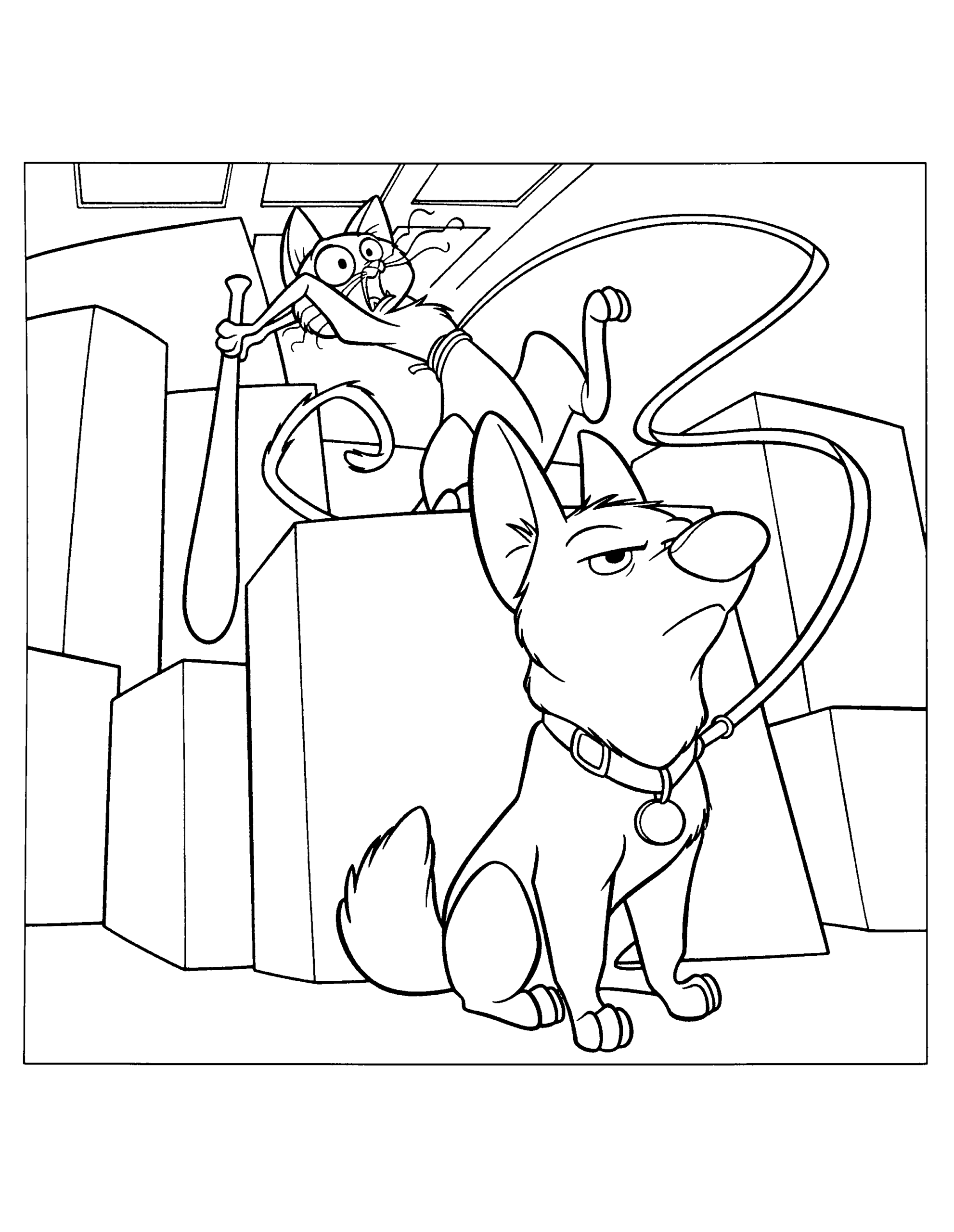 Bolt Coloring Pages TV Film bolt r8Qy3 Printable 2020 01206 Coloring4free