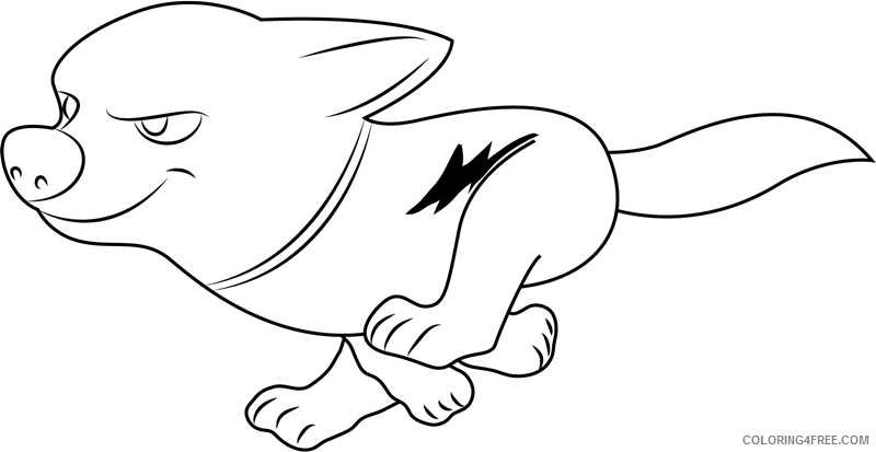 Bolt Coloring Pages TV Film bolt running fast a4 Printable 2020 01156 Coloring4free