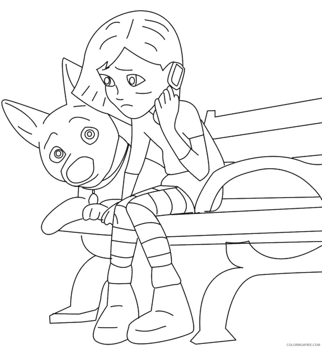 Bolt Coloring Pages TV Film bolt_cl_01 Printable 2020 01162 Coloring4free