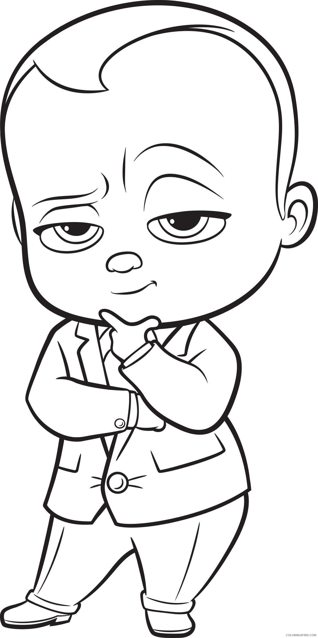 Boss Baby Coloring Pages TV Film cool boss baby a4 Printable 2020 01252 Coloring4free