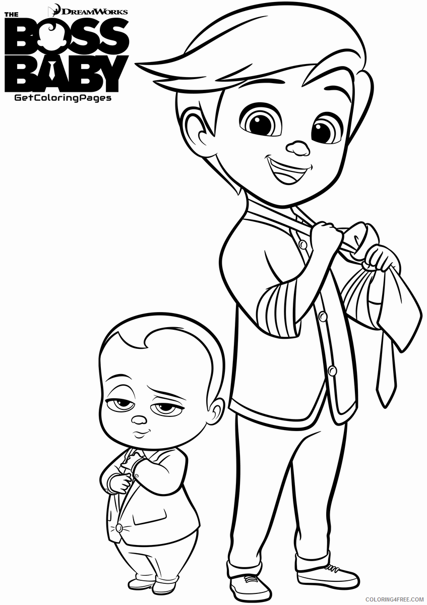 Boss Baby Coloring Pages TV Film the boss baby2 Printable 2020 01281 Coloring4free