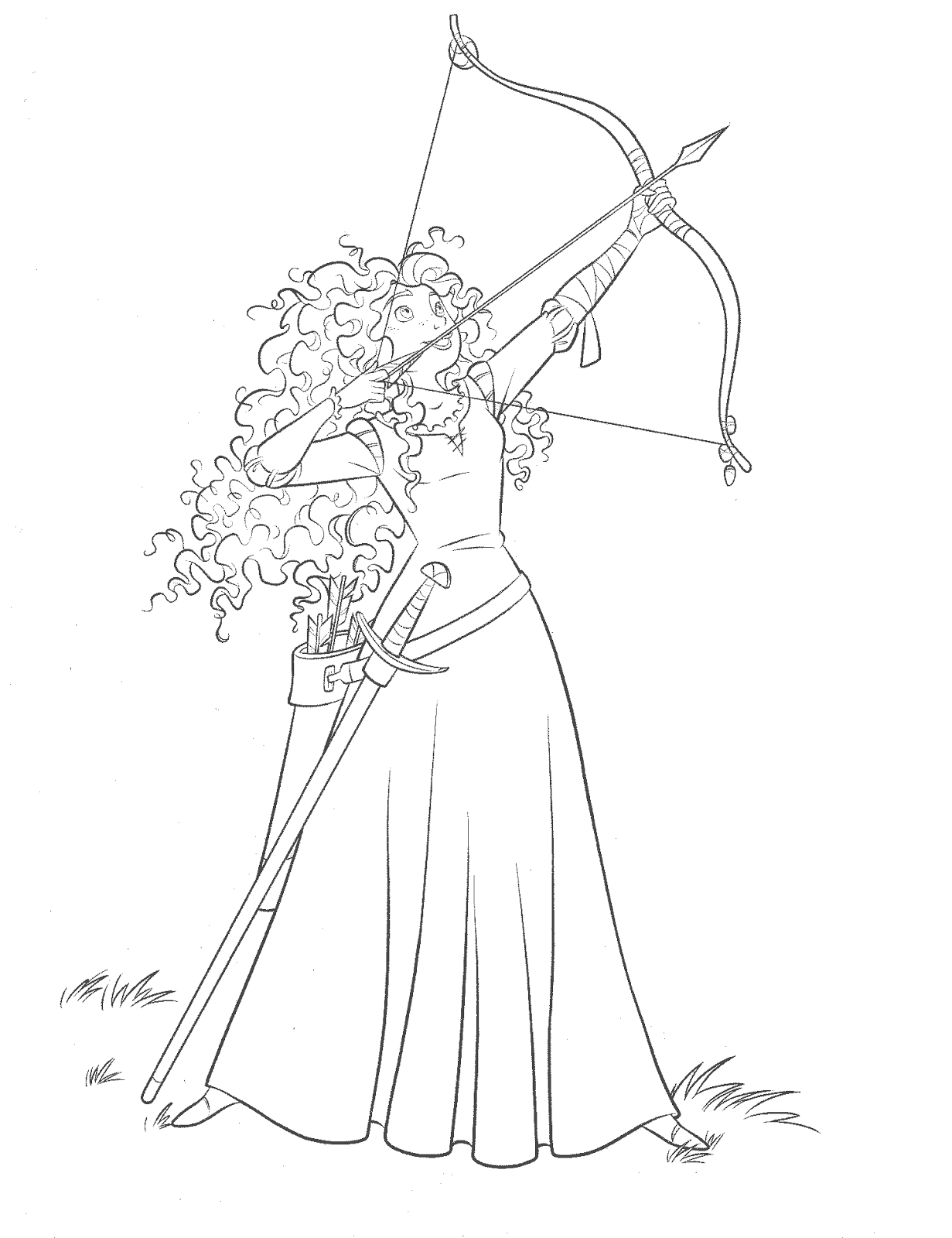 Brave Coloring Pages TV Film Brave Merida Printable 2020 01403 Coloring4free