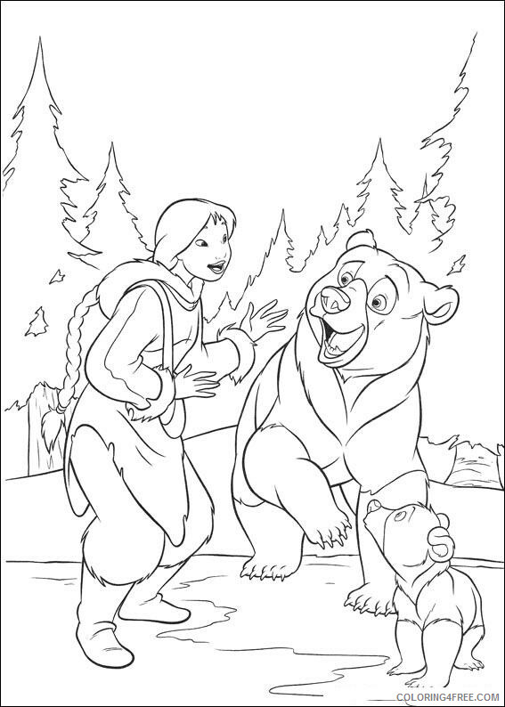 Brother Bear Coloring Pages TV Film brother bear 3 Printable 2020 01469 Coloring4free