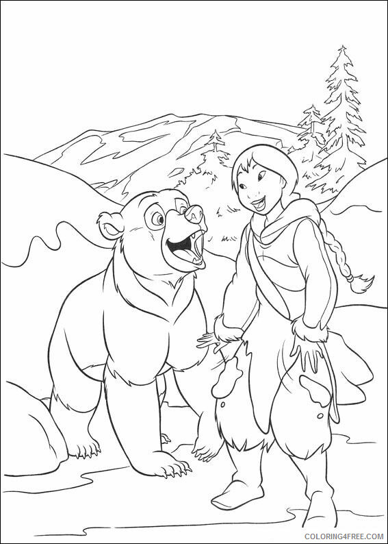 Brother Bear Coloring Pages TV Film brother bear 4 Printable 2020 01470 Coloring4free