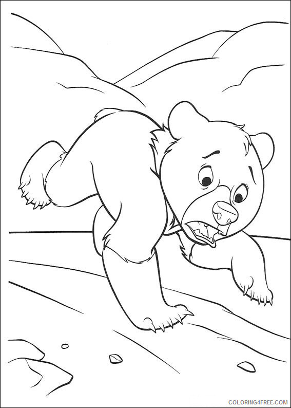 Brother Bear Coloring Pages TV Film brother bear running Printable 2020 01528 Coloring4free