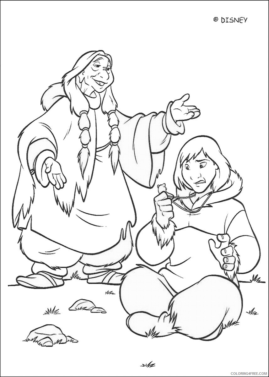 Brother Bear Coloring Pages TV Film brother_bear_coloring7 Printable 2020 01464 Coloring4free