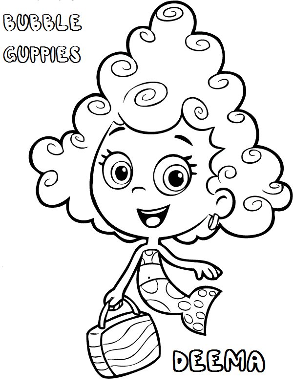 Bubble Guppies Coloring Pages TV Film Bubble Guppies Deema Printable 2020 01581 Coloring4free