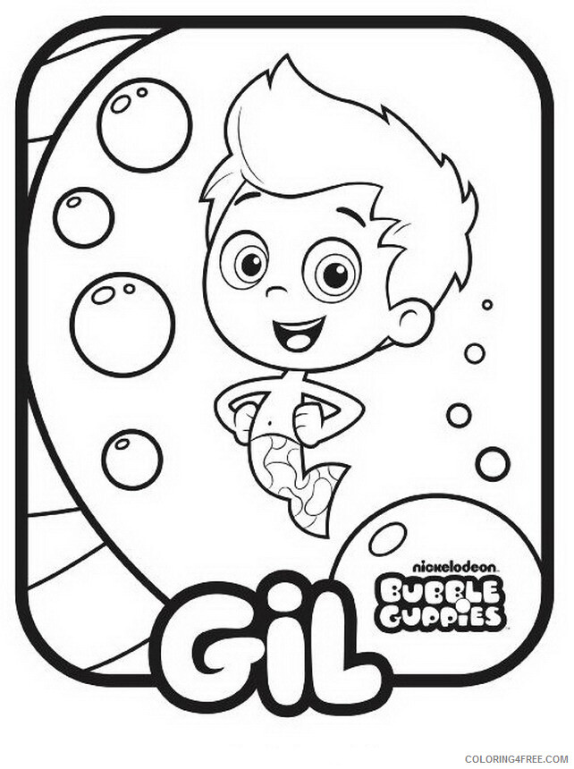Bubble Guppies Coloring Pages TV Film Bubble Guppies Gil Printable 2020 01619 Coloring4free