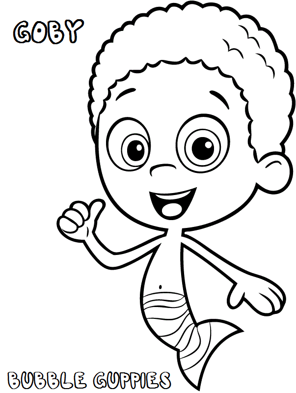 Bubble Guppies Coloring Pages TV Film Bubble Guppies Goby Printable 2020 01582 Coloring4free