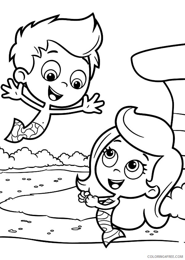 Bubble Guppies Coloring Pages TV Film Gil is Happy Meet Molly 2020 01673 Coloring4free
