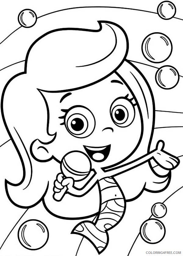 Bubble Guppies Coloring Pages TV Film Molly Sing a Song Printable 2020 01689 Coloring4free