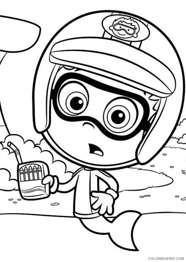 Bubble Guppies Coloring Pages TV Film Nonny Wear Helmet Printable 2020 01704 Coloring4free