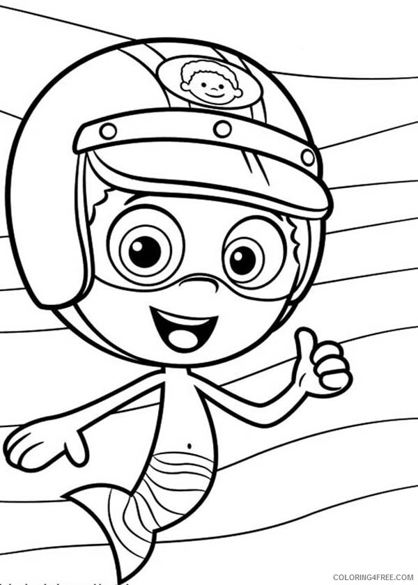Bubble Guppies Coloring Pages TV Film Nonny the Racer Printable 2020 01701 Coloring4free